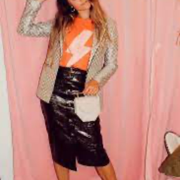 Rachel Comey Brown Croc-Embossed Skirt - Picture 3 of 4